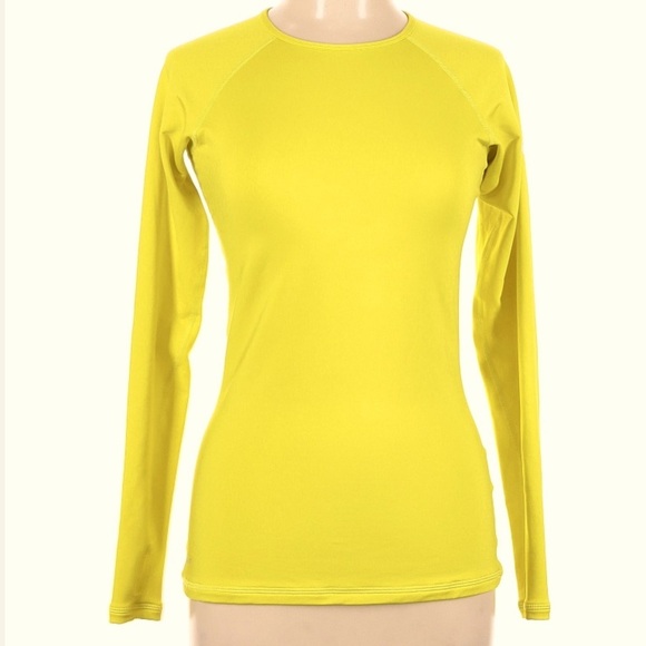 Nike Tops - Nike therma fit brigth yellow volt long sleeve top Sz Small women's